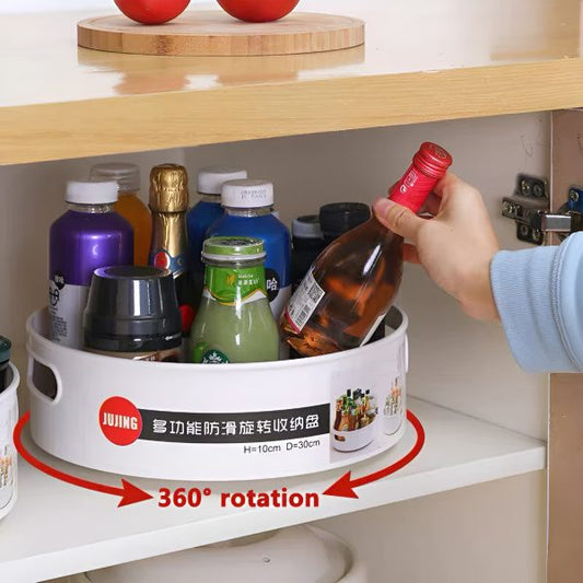 360 Degree Rotating Revolving Storage Tray | Kitchen, Bathroom Organizer