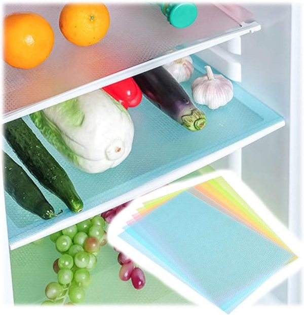 Fridge Mates Non-slip Fridge Mats, Wardrobe Mat, Tools, Shelves, Drawers, Table Mat | Waterproof Anti-slip Mat (random Colours)